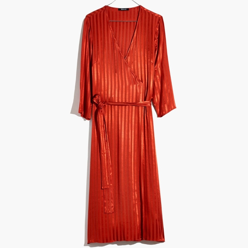 Madewell Rust Long Sleeve Dress - Picture 4 of 15